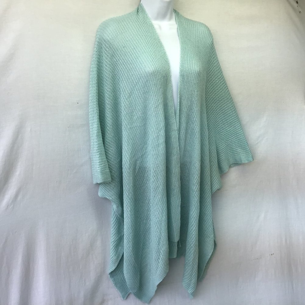 Lane Bryant Teal Lightweight Open Front Cardigan Wrap Shawl NWT 1 Size Fits All - Picture 2 of 7